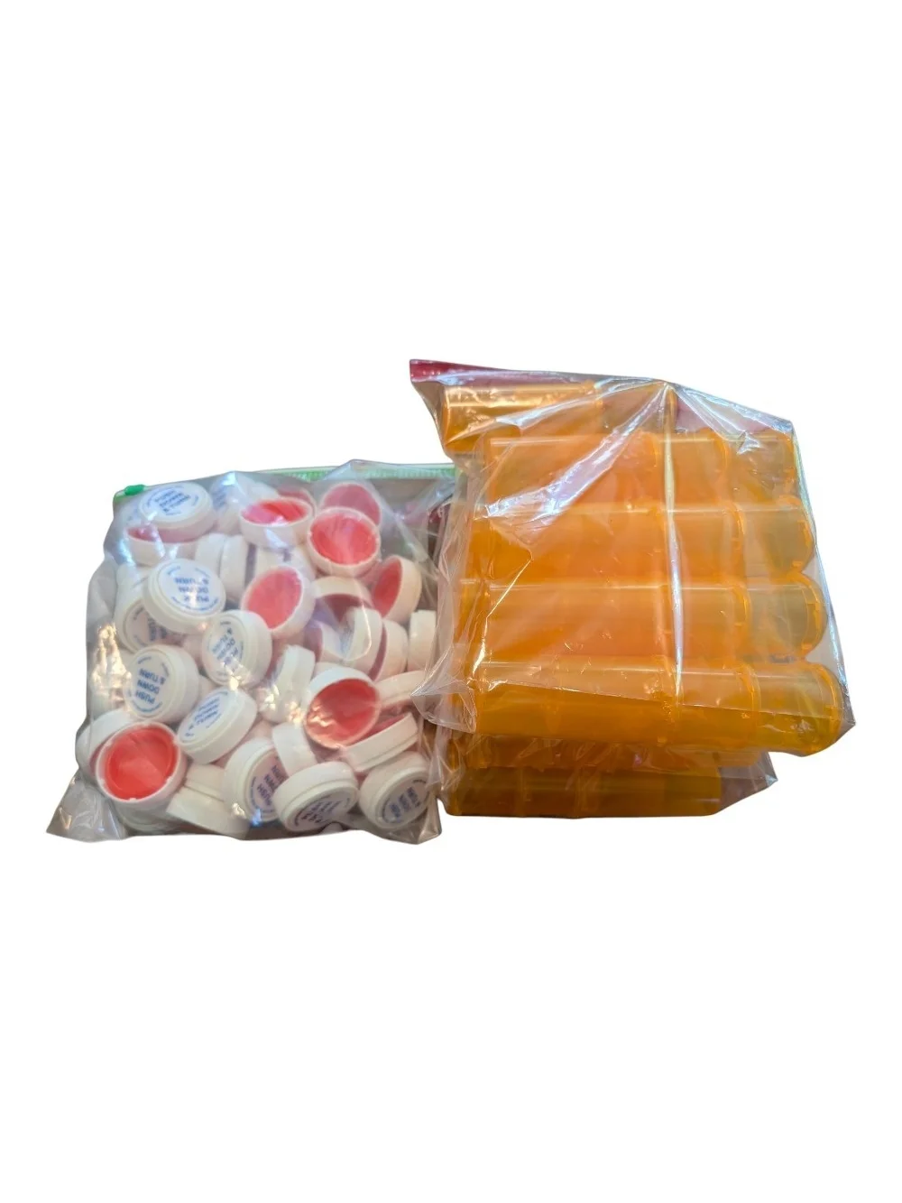 Amber Prescription Pill Bottles with Child-Resistant Caps - 50 Bottles